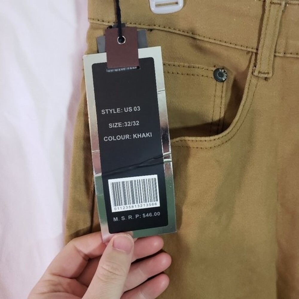 US Icon Khaki Colored Pants 32 32 *Flaw* (AJ) - Picture 2 of 10